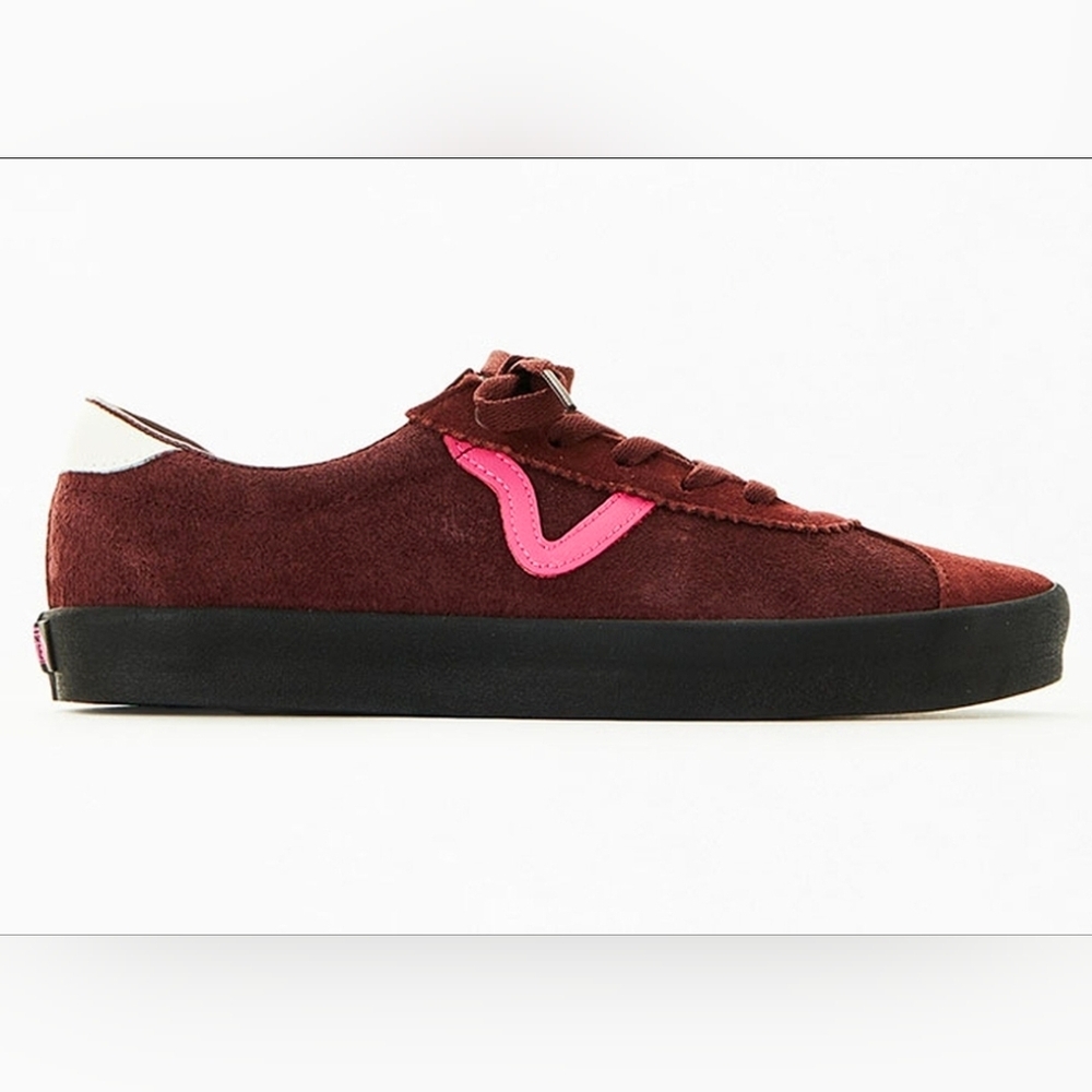 Vans Brown Sport Low Sneakers Women Size 9 Suede Brown And Pink 102025 - Picture 2 of 7
